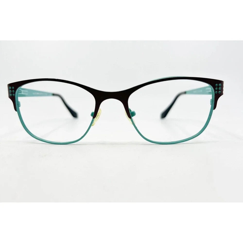 Scott Harris Eyeglasses Womens Teal Purple Cat Eye SH-466 51-18-138